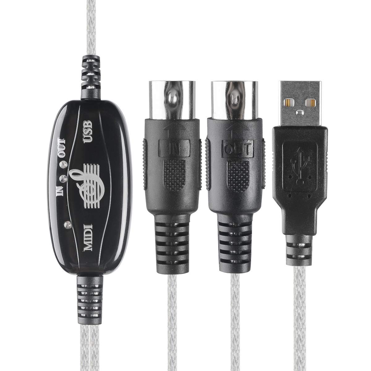 Amazon.com: TENINYU USB to MIDI Cable Converter 2 in 1 PC to